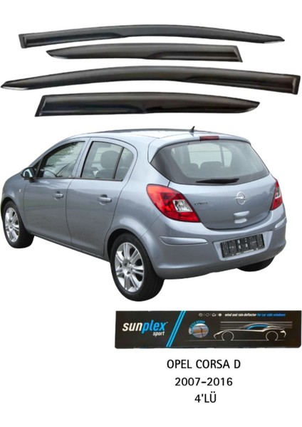 Opel Corsa D/E 2007-2016 Uyumlu Sport Style Cam Rüzgarlığı 4’lü Takım