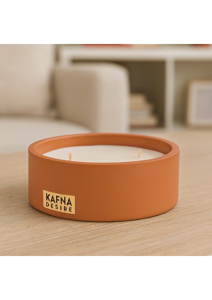 Çikolata Kokulu Kahverengi Beton Mum – %100 Soya Wax, El Yapımı, Doğal Vegan Mum fiyatları