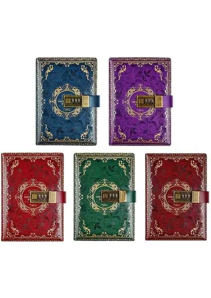 Şifreli Deri Kapaklı Kilitli Günlük Defter Vintage Tasarım Özel Ajanda Anı Hatıra Not Defteri Kişisel Hediyelik Premium Üretim