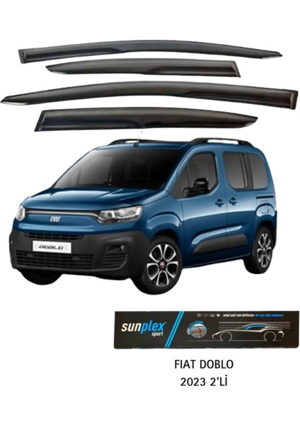 Fiat Doblo 2023 Cam Rüzgarlığı Takım 2’li Takım Rüzgar Kesici, Yağmur Önleyici