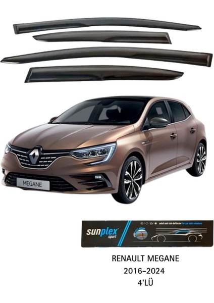 Megane 4 2016-2024 Uyumlu Sport Style Cam Rüzgarlığı 4’lü Takım