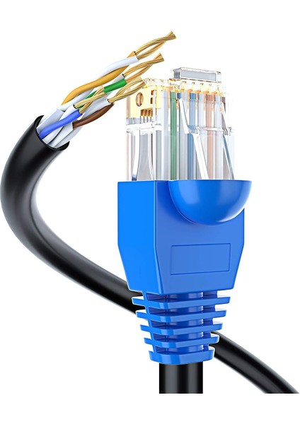 80 Metre Dış Ortam Cat6 Internet Kablosu Bakır Tel 23AWG High Speed 2 Katlı Dış Mekan fiyatları