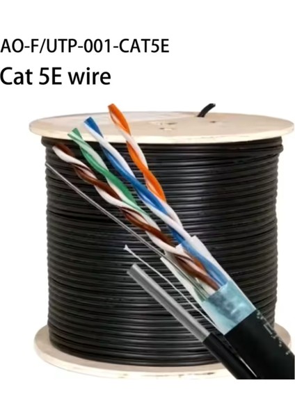 60 Metre Dış Mekan Cat6 23AWG Bakır Tel Internet Kablosu High Speed 2 Kat Dış Ortam modelleri