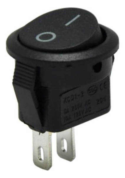 Yuvarlak Mini Anahtar Siyah 0-1 2p - 100 Adet