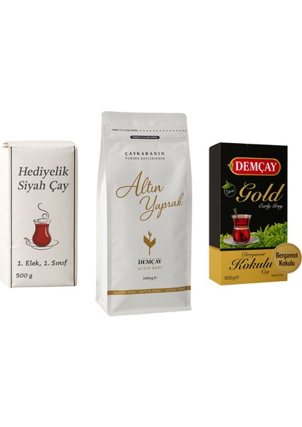 Siyah Çay Seti – İlk Hasat Mayıs Çayı & Bergamot Kokulu Early grey – 500 gr + 1000 gr + 500 gr