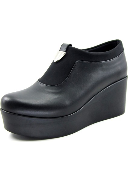 Sofia Exclusive Siyah Streç Tokalı Yuvarlık Burun Dolgu Topuklu Günlük Ayakkabı fiyatları