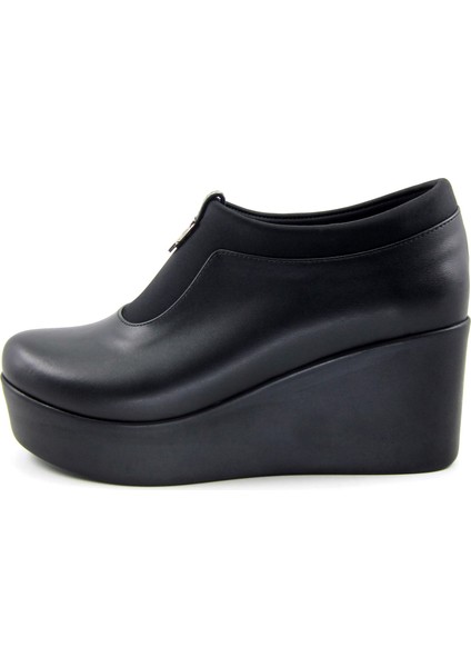 Sofia Exclusive Siyah Streç Tokalı Yuvarlık Burun Dolgu Topuklu Günlük Ayakkabı fırsatları