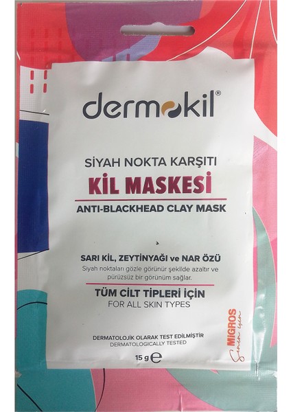 Siyah Nokta Karşıtı Kil Yüz Maske
