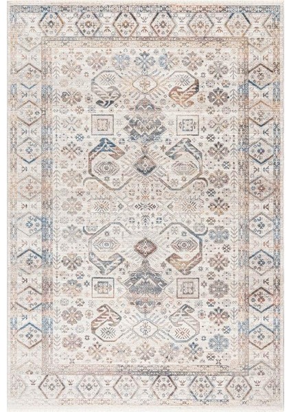 Discovery 1500A Kemik Lacivert Salon Oturma Yatak Odası Halısı