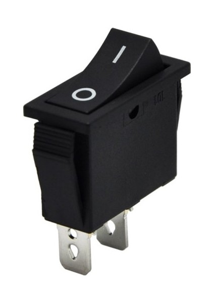 Tekli Dar Işıksız Anahtar Siyah 2p - 10 Adet