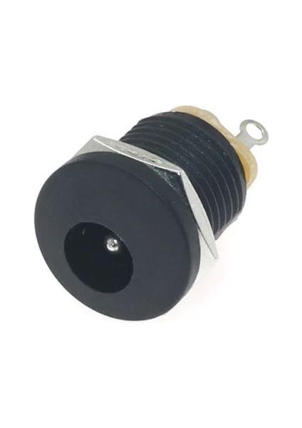 Dc Jack 2.1mm Yuvarlak Somunlu - 100 Adet