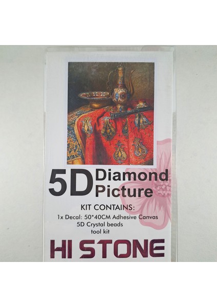 5d Elmas Taş Işleme Kiti 40X50 cm Osmanlı Ibrik Desen