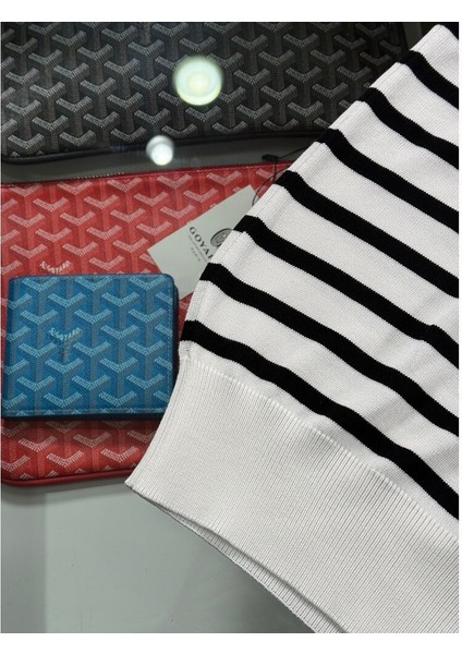 Kalp Logo Detaylı Çizgili Erkek Triko Kazak fiyatları