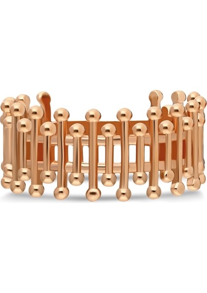 Gümüş Yüzük - Demir Parmaklık Aşk Sadakat Yüzüğü Roz 925 Ayar Gümüş Yüzük-Gümüş Kadın Hediye Yüzük fiyatları