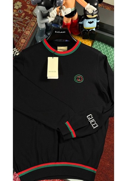 Gg Nakış Logo Işlemeli Erkek Tirko Kazak