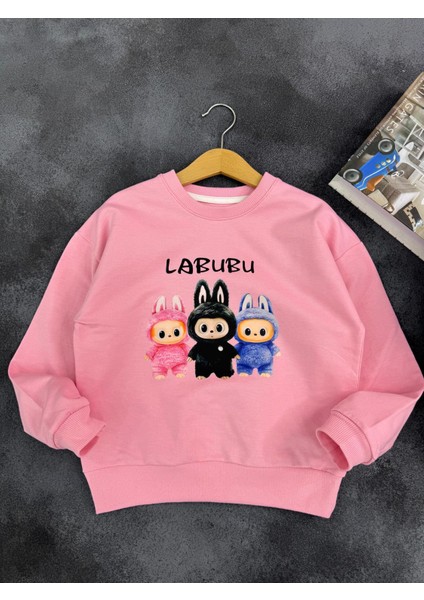Labubu Desenli Kız Çocuk Sweat - Pamuklu, Uzun Kollu, Şirin Tasarım fiyatları