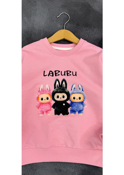Labubu Desenli Kız Çocuk Sweat - Pamuklu, Uzun Kollu, Şirin Tasarım modelleri