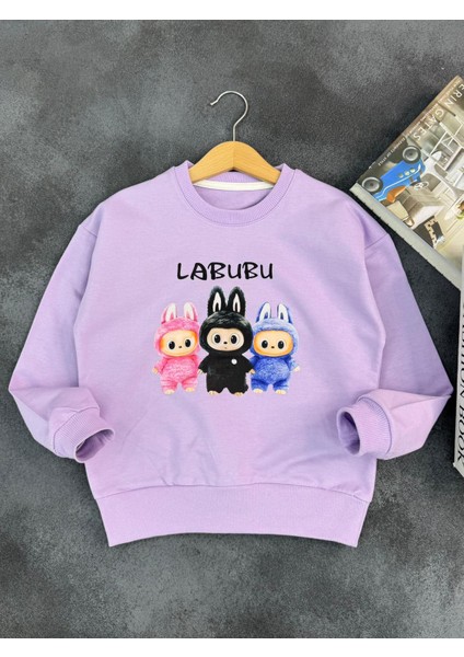 Labubu Desenli Kız Çocuk Sweat - Pamuklu, Uzun Kollu, Şirin Tasarım fiyatları