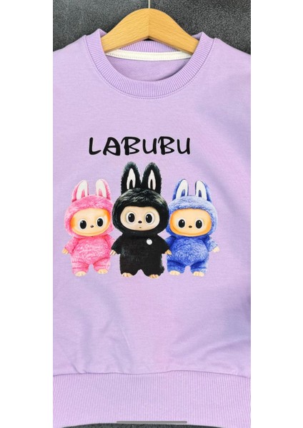 Labubu Desenli Kız Çocuk Sweat - Pamuklu, Uzun Kollu, Şirin Tasarım modelleri