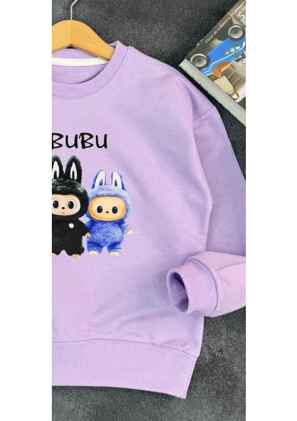 Labubu Desenli Kız Çocuk Sweat - Pamuklu, Uzun Kollu, Şirin Tasarım fırsatları
