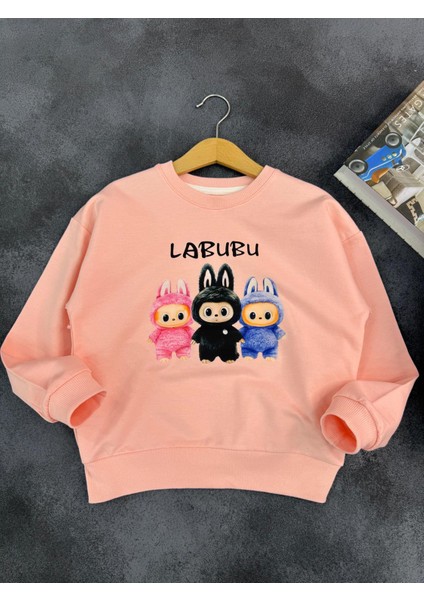 Labubu Desenli Kız Çocuk Sweat - Pamuklu, Uzun Kollu, Şirin Tasarım fiyatları