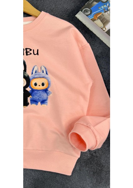 Labubu Desenli Kız Çocuk Sweat - Pamuklu, Uzun Kollu, Şirin Tasarım fırsatları