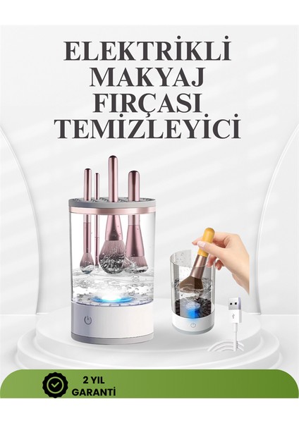 Taşınabilir, Sessiz ve Güçlü Makyaj Fırçası Temizleme Makinesi