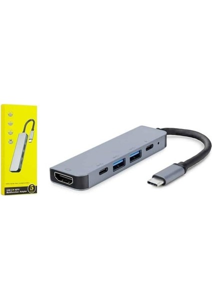 Mtxdpn Macbook Pro/air Uyumlu Usb Type-c 8 In 1 Hub Dönüştürücü Çevirici Çoklayıcı Usb Hdmı Micro Sd 8 Girişli
