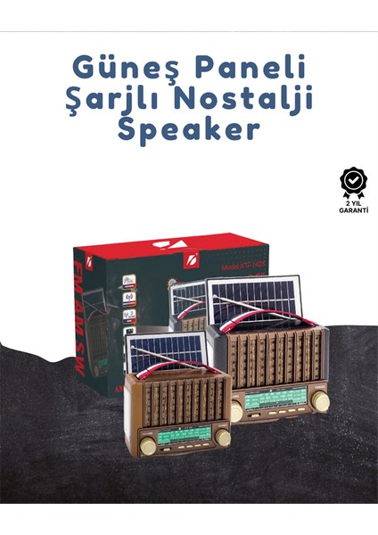 Ktf-1428 Taşınabilir Güneş Enerjili Bluetooth Radyo Hoparlör – Şarjlı, Radyo, Mp3, Aux Girişli fiyatları