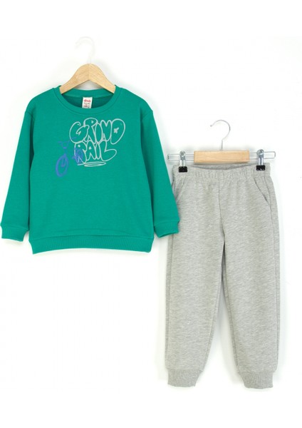 Erkek Çocuk Bisiklet Baskılı Sweatshirt Eşofman Takım modelleri