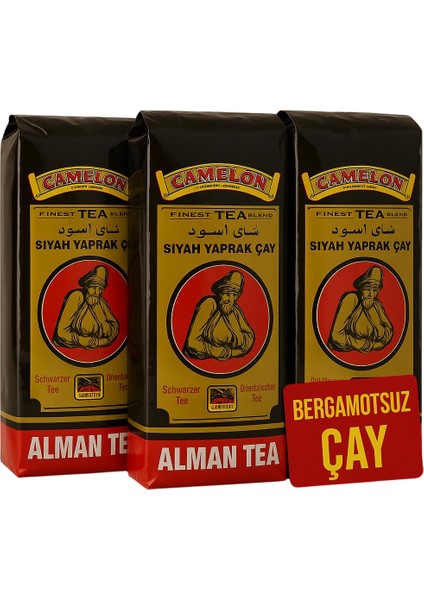 Bergamotsuz Siyah Yaprak Çay 3’lü Set – 3 x 500 gr