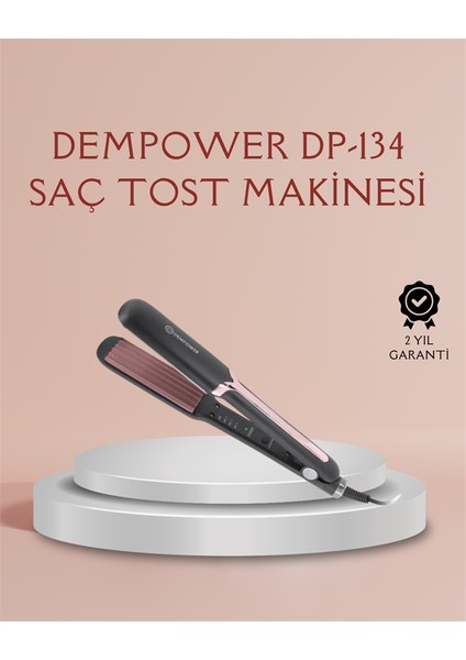 Dempower DP-134 Tost Saç Şekillendirici – Hızlı Isınan, Kalıcı ve Belirgin Dalgalar Için Ideal