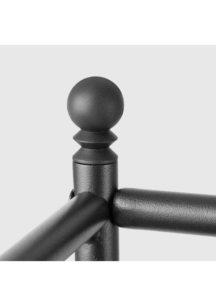 Frösjön Banyo Raf Ünitesi Çok Katlı Siyah Metal 35 x 156 cm Köşeli modelleri