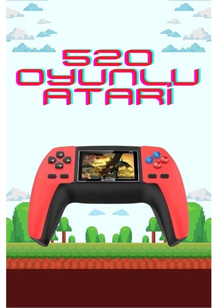 520 Retro Oyunlu El Konsolu Atari Oyun Konsolu Taşınabilir fiyatları