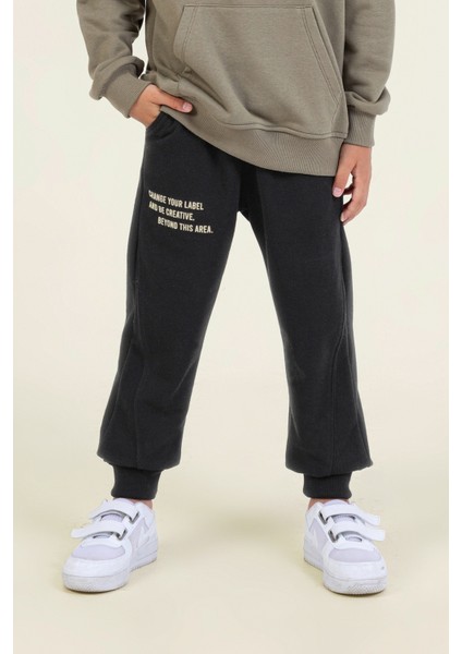 Erkek Çocuk Yazılı Baskılı Rahat Eşofman Altı modelleri