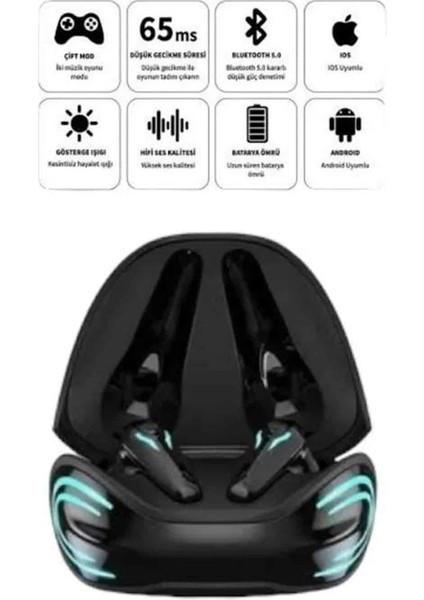 Android ve Ios Uyumlu Bluetooth Kulaklık Gaming Kulaklık Mini fırsatları