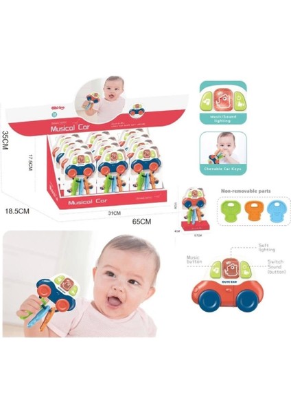Nessiworld BIB6001-VARDEM Işıklı Müzikli Anahtarlıklı Bebek Arabası