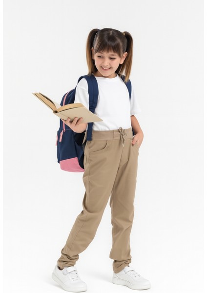 Kız Çocuk Beli Ipli Okul Kaşkorse Pantolon G2025-2