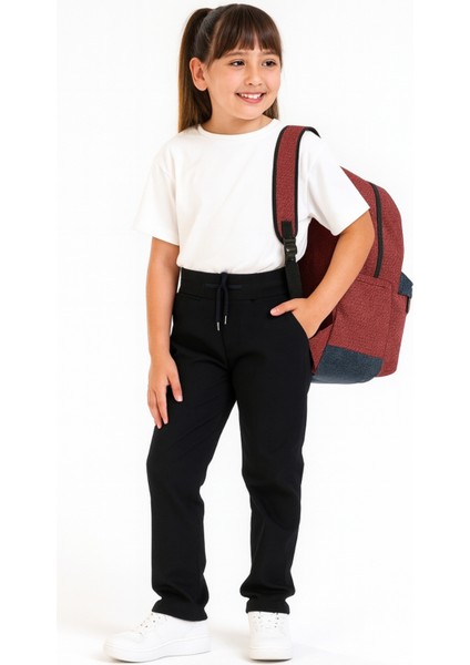 Kız Çocuk Beli Ipli Okul Kaşkorse Pantolon G2025-2
