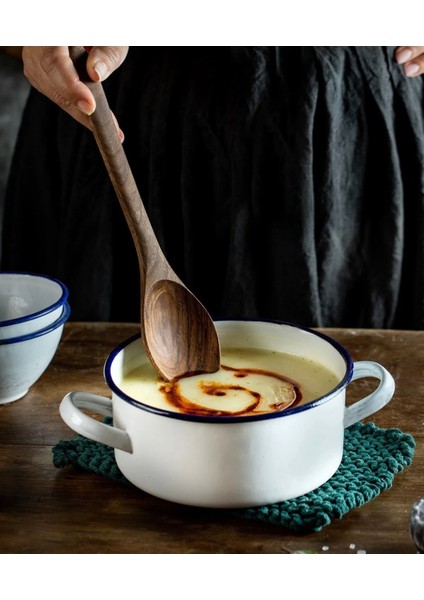 Ceviz Ağacı El Yapımı Tahta Kaşık ve Spatula Seti modelleri