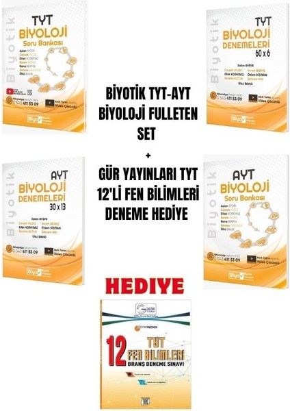 Biyotik Tyt-Ayt Biyoloji Fulleten Set