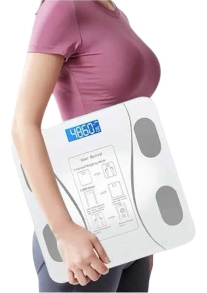 Akıllı Tartı Bluetooth Bağlantılı Yağ Ölçebilen Tartı Yeni Nesil