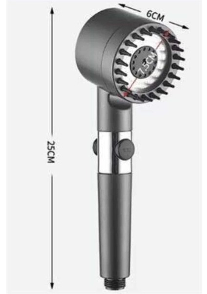 Yüksek Performanslı Masaj Etkili Su Tasarruflu Duş Başlığı Krom Kaplama indirimleri
