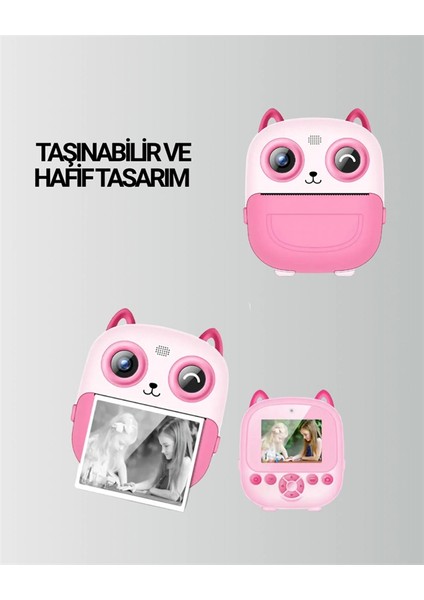 Anında Yazdıran Kamera – Çocuklara Uygun, Hafif ve Renkli fırsatları