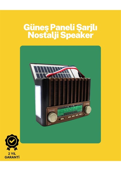Ktf-1428 Solar Panel Destekli Şarjlı Bluetooth Hoparlör – Fm/Am/Sw Radyo, Aux Ve Tf Kart Girişli fiyatları