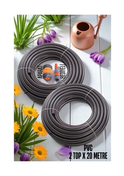 Bx 2 Top 20 Metre Bahçe Hortumu Sulama Aparatı Set