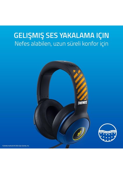 Kraken V3 x - Fortnite Edition Kablolu USB Oyun Kulaklığı (Ultra Hafif Kulaklık, 40MM Triforce Hoparlörler, Hyperclear Mikrofon, Rgb) Fortnite indirimleri