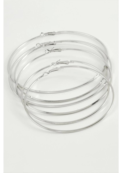 Ezme Metal Halka Küpe 6 Adet