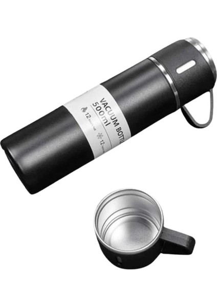 Termos Seti 3'lü Bardak Seti Isı Siyah Paslanmaz Çelik Vakumlu fırsatları