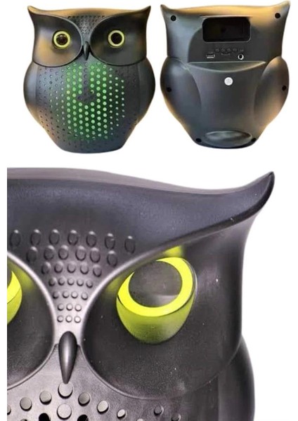 Tws Bluetooth Hoparlör Baykuş Tasarımlı Taşınabilir Rgb Işıklı Uzun Pil Ömrü modelleri